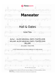 Sheet music, chords Hall & Oates - Maneater
