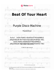 Sheet music, chords Purple Disco Machine, ASDÍS - Beat Of Your Heart