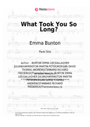 Sheet music, chords Emma Bunton - What Took You So Long?