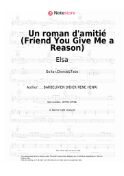 Sheet music, chords Elsa, Glenn Medeiros - Un roman d'amitié (Friend You Give Me a Reason)