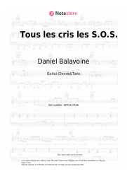 Sheet music, chords Daniel Balavoine - Tous les cris les S.O.S.