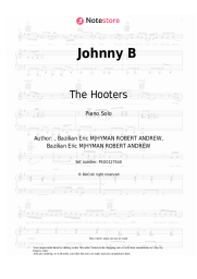 Sheet music, chords The Hooters - Johnny B