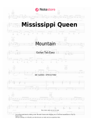 Sheet music, chords Mountain - Mississippi Queen