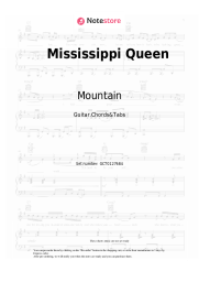 Sheet music, chords Mountain - Mississippi Queen
