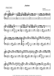 Sheet music, chords Lizzo - Juice