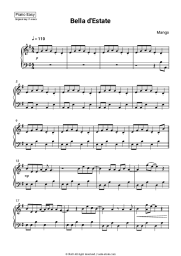 Sheet music, chords Mango - Bella d'Estate