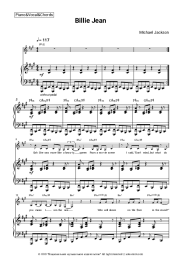 Sheet music, chords Michael Jackson - Billie Jean