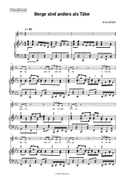 Sheet music, chords Enny Blank - Berge sind anders als Täler