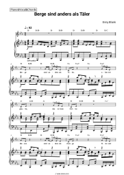 Sheet music, chords Enny Blank - Berge sind anders als Täler