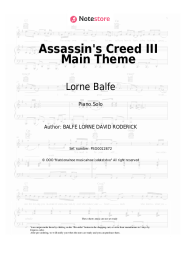 Sheet music, chords Lorne Balfe - Assassin's Creed III Main Theme
