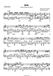 Sheet music, chords Richard Cocciante - Belle (Notre Dame de Paris)