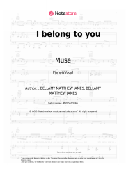 Sheet music, chords Muse - I belong to you