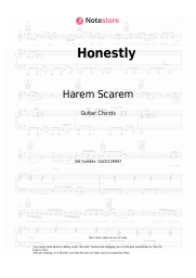 Sheet music, chords Harem Scarem - Honestly