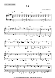 Sheet music, chords Adriano Celentano - Soli