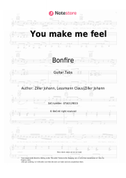 Sheet music, chords Bonfire - You make me feel