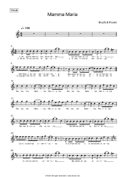 Sheet music, chords Ricchi e Poveri - Mamma Maria