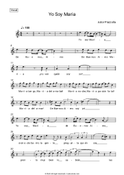 Sheet music, chords Astor Piazzolla - Yo soy Maria