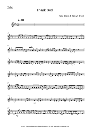 Sheet music, chords Kane Brown, Katelyn Brown - Thank God