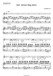 Sheet music, chords Liesbeth List - Geh' deinen Weg allein