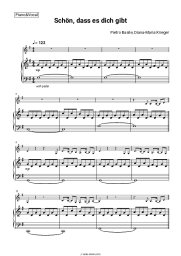 Sheet music, chords Pietro Basile, Diana-Maria Krieger - Schön, dass es dich gibt