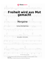 Sheet music, chords Morgaine - Freiheit wird aus Mut gemacht