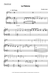 Sheet music, chords Freddy Quinn - La Paloma