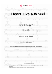 Sheet music, chords Eric Church - Heart Like a Wheel