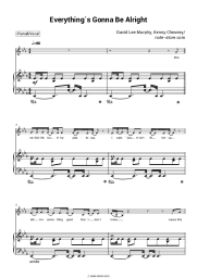 Sheet music, chords David Lee Murphy, Kenny Chesney - Everything's Gonna Be Alright