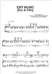 Sheet music, chords Radiohead - Exit Music (For A Film)