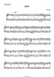 Sheet music, chords daryana - juice