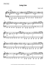 Sheet music, chords Taylor Swift - Long Live