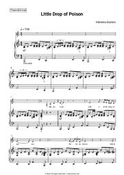 Sheet music, chords Rebekka Bakken - Little Drop of Poison