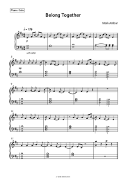 Sheet music, chords Mark Ambor - Belong Together