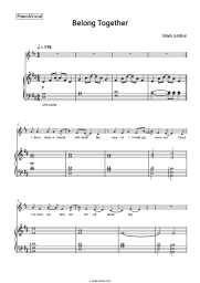 Sheet music, chords Mark Ambor - Belong Together