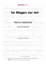 Sheet music, chords Henry Valentino, Daffi Cramer - Im Wagen vor mir