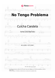 Sheet music, chords Culcha Candela - No Tengo Problema