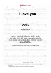 Sheet music, chords Dadju, Tayc - I love you
