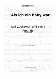 Sheet music, chords Rolf Zuckowski und seine Freunde - Als ich ein Baby war