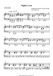 Sheet music, chords Charming Horses, Grace Grundy - Higher Love