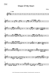 Sheet music, chords Sting - Shape of My Heart