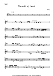 Sheet music, chords Sting - Shape of My Heart