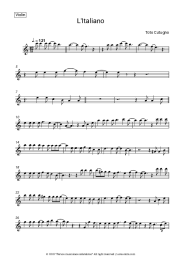 Sheet music, chords Toto Cutugno - L'italiano