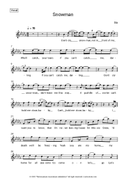 Sheet music, chords Sia - Snowman