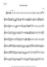 Sheet music, chords Sia - Snowman