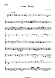 Sheet music, chords Alessandra - Queen of Kings