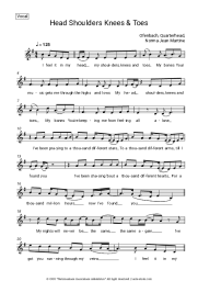 Sheet music, chords Ofenbach, Quarterhead, Norma Jean Martine - Head Shoulders Knees & Toes