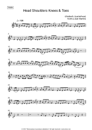 Sheet music, chords Ofenbach, Quarterhead, Norma Jean Martine - Head Shoulders Knees & Toes