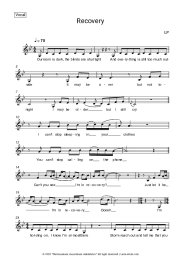 Sheet music, chords LP - Recovery