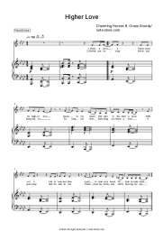 Sheet music, chords Charming Horses, Grace Grundy - Higher Love