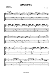 Sheet music, chords Die Ärzte - DEMOKRATIE (OUR BASS PLAYER HATES THIS SONG)